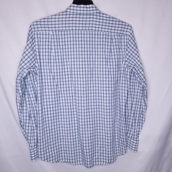 Southern Tide Linen Shirt Mens Large Check White, Green Casual Preppy - Picture 7 of 13